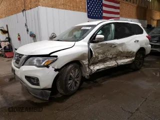 2017 Nissan Pathfinder SV z VIN 5N1DR2MM3HC677405, wystawiony jako Copart lot #48208715 z przebiegiem 115 895 mil mil oraz Szkoda całkowita • Salvage title. Historia ofert i sprzedaży dostępna na DreamBid. Obrazek 1.
