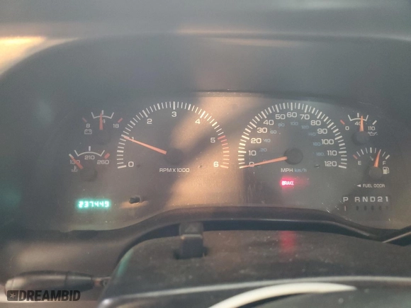 1999 Dodge Ram 1500 with VIN 3B7HC13Y1XG172013, listed as a Copart auction lot 89138105 with 237,449 mi miles and Salvage Title. Bid and sale history available at carsss.com. Image 9.