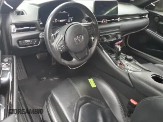 2021 Toyota GR Supra 3.0 with VIN WZ1DB0C02MW036476, listed as a Copart auction lot 88596345 with 47,682 mi miles and Salvage Title. Bid and sale history available at carsss.com. Image 8.