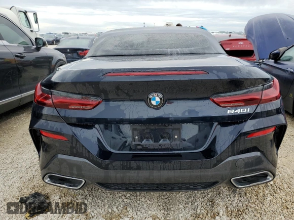 2024 BMW 8 Series 840i with VIN WBADZ2C01RCP02318, listed as a Copart auction lot 75261724 with 4,357 mi miles and Salvage Title. Bid and sale history available at carsss.com. Image 6.