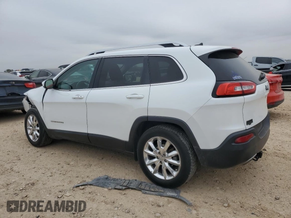 2015 Jeep Cherokee Limited with VIN 1C4PJLDB5FW765834, listed as a Copart auction lot 46186225 with 87,758 mi miles and Salvage Title. Bid and sale history available at DreamBid. Image 2.