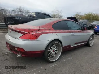 2005 BMW 6 Series 645Ci with VIN WBAEH73405B192485, listed as a Copart auction lot 86522304 with 75,579 mi miles and Salvage Title. Bid and sale history available at carsss.com. Image 3.