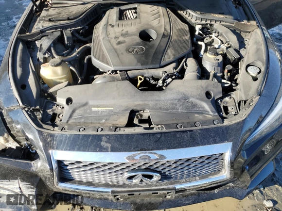 2017 Infiniti Q50 2.0t Premium with VIN JN1CV7AR6HM680577, listed as a Copart auction lot 88735105 with 48,805 mi miles and Salvage Title. Bid and sale history available at carsss.com. Image 12.