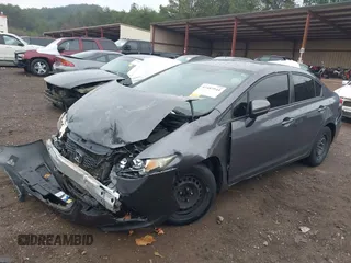 2014 Honda Civic Sedan LX with VIN 19XFB2F55EE238072, listed as a IAAI auction lot 41858342 with 207,475 mi miles. Bid and sale history available at carsss.com. Image 2.