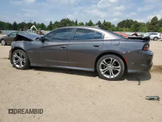 2021 Dodge Charger R/T with VIN 2C3CDXCT7MH613111, listed as a Copart auction lot 56367725 with 77,374 mi miles and Salvage title. Bid and sale history available at DreamBid. Image 2.