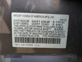 2020 Acura ILX w/Premium Pkg with VIN 19UDE2F79LA012764, listed as a Copart auction lot 45403385 with 28,512 mi miles and Salvage Title. Bid and sale history available at carsss.com. Image 13.