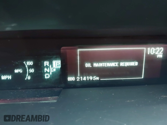 2010 Toyota Prius II with VIN JTDKN3DU3A0122524, listed as a IAAI auction lot 41960254 with 214,195 mi miles and . Bid and sale history available at DreamBid. Image 7.