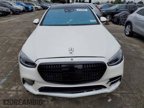 2023 Mercedes-Benz S-Class S 500 with VIN W1K6G6DB1PA209925, listed as a Copart auction lot 45128295 with 20,406 mi miles and Salvage Title. Bid and sale history available at carsss.com. Image 5.