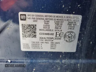 2023 GMC Terrain SLE with VIN 3GKALTEG5PL161660, listed as a Copart auction lot 88500345 with 36,419 mi miles and Salvage title. Bid and sale history available at DreamBid. Image 14.
