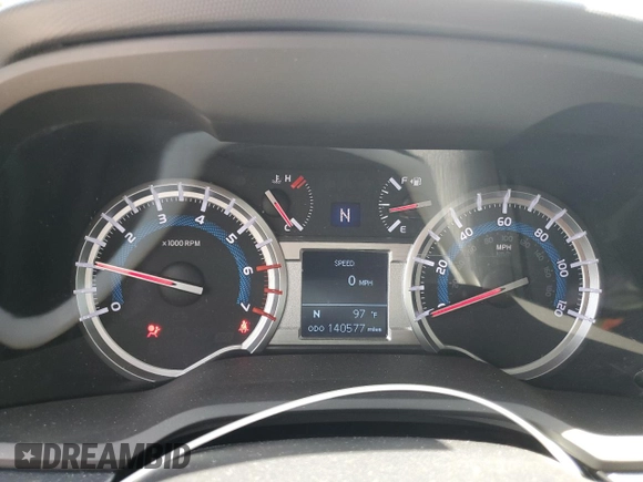2014 Toyota 4Runner SR5 with VIN JTEZU5JR3E5075786, listed as a Copart auction lot 57126775 with 140,577 mi miles and Salvage title. Bid and sale history available at DreamBid. Image 9.