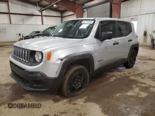 2015 Jeep Renegade Sport with VIN ZACCJBAH3FPC46120, listed as a Copart auction lot 84773394 with 82,073 mi miles and Clean Title. Bid and sale history available at DreamBid. Image 1.