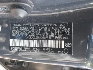 2013 Toyota Prius One with VIN JTDKN3DUXD5604950, listed as a IAAI auction lot 40307683 with 43,628 mi miles. Bid and sale history available at carsss.com. Image 9.