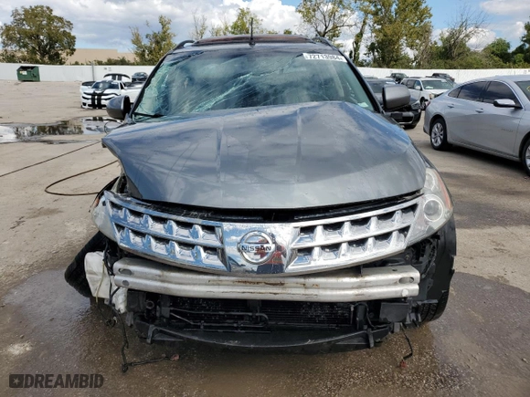 2006 Nissan Murano SE with VIN JN8AZ08W76W505871, listed as a Copart auction lot 72713984 with 130,160 mi miles and Salvage Title. Bid and sale history available at carsss.com. Image 5.