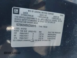 2009 GMC Sierra 1500 SLE with VIN 1GTEK29059Z292915, listed as a IAAI auction lot 40400096 with 180,439 mi miles. Bid and sale history available at carsss.com. Image 9.