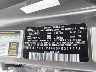 2015 Kia Optima SXL Turbo с VIN 5XXGR4A60FG513223, выставлен на аукционе IAAI как лот 42590539 с пробегом 181 035 миль миль и . История ставок и продаж доступна на DreamBid. Изображение 9.