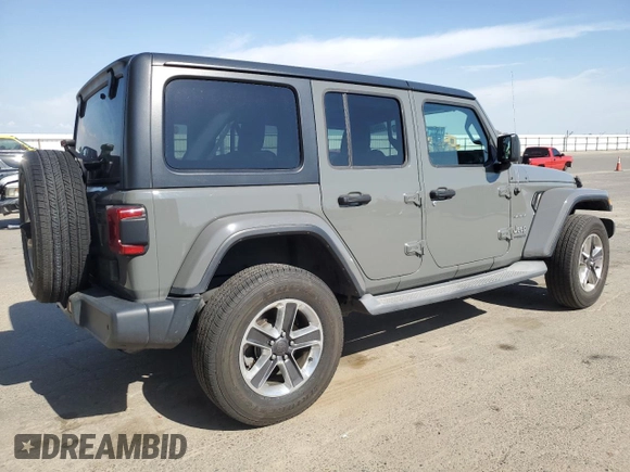 2019 Jeep Wrangler Unlimited Sahara with VIN 1C4HJXEG0KW532685, listed as a Copart auction lot 55503805 with 67,108 mi miles and Salvage title. Bid and sale history available at DreamBid. Image 3.