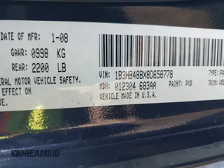 2008 Dodge Caliber SXT with VIN 1B3HB48BX8D658778, listed as a IAAI auction lot 41455439 with 165,874 mi miles. Bid and sale history available at carsss.com. Image 9.