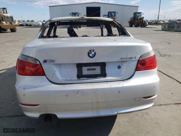 2010 BMW 5 Series 535i with VIN WBANW1C57AC168085, listed as a Copart auction lot 60557004 with 0 mi miles and Non Repairable. Bid and sale history available at carsss.com. Image 6.