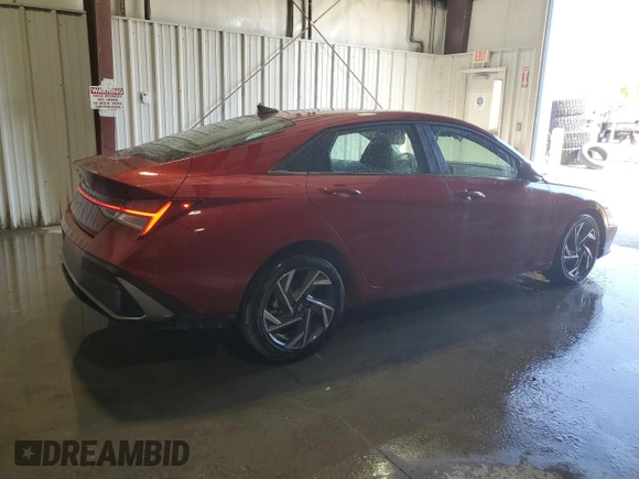2025 Hyundai Elantra SEL Convenience with VIN KMHLS4DG2SU892992, listed as a Copart auction lot 55060085 with 11,393 mi miles and Clean Title. Bid and sale history available at DreamBid. Image 3.