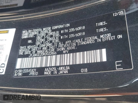 2024 Lexus NX 350h Premium z VIN JTJGKCEZ0R2032866, wystawiony jako Copart lot #57573595 z przebiegiem 14 756 mil mil oraz Czysty tytuł • Clean title. Historia ofert i sprzedaży dostępna na DreamBid. Obrazek 14.