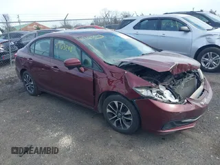 2015 Honda Civic EX with VIN 2HGFB2F86FH507438, listed as a IAAI auction lot 41763248 with 149,860 mi miles. Bid and sale history available at carsss.com. Image 1.