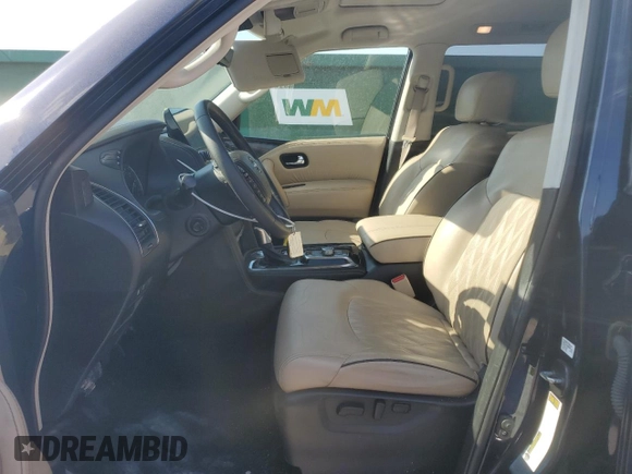 2021 Nissan Armada Platinum with VIN JN8AY2DA0M9373265, listed as a Copart auction lot 68689664 with 57,044 mi miles and Salvage Title. Bid and sale history available at carsss.com. Image 7.