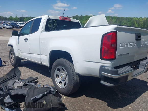 2021 Chevrolet Colorado 2WD Work Truck z VIN 1GCHSBEA3M1101138, wystawiony jako IAAI lot #41979978 z przebiegiem 81 657 mil mil oraz . Historia ofert i sprzedaży dostępna na DreamBid. Obrazek 3.