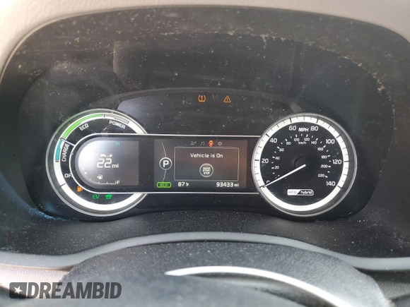 2017 Kia Niro EX with VIN KNDCC3LC0H5037575, listed as a Copart auction lot 48672445 with 93,433 mi miles and Salvage Title. Bid and sale history available at carsss.com. Image 9.