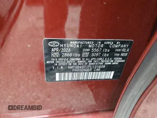 2023 Genesis G80 Sport with VIN KMTGB4SD1PU191609, listed as a Copart auction lot 66351654 with 19,622 mi miles and Salvage Title. Bid and sale history available at DreamBid. Image 12.
