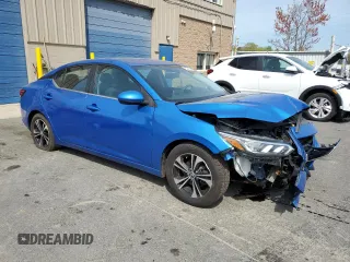 2021 Nissan Sentra SV with VIN 3N1AB8CVXMY294316, listed as a Copart auction lot 54166035 with 55,424 mi miles and Salvage Title. Bid and sale history available at carsss.com. Image 4.