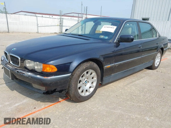 2000 BMW 7 Series 740iL with VIN WBAGH8340YDP17276, listed as a IAAI auction lot 42409461 with 185,220 mi miles and . Bid and sale history available at DreamBid. Image 2.