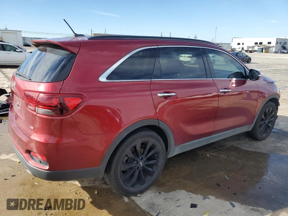2019 Kia Sorento S z VIN 5XYPG4A56KG596143, wystawiony jako Copart lot #43208255 z przebiegiem 80 643 mil mil oraz Szkoda całkowita • Salvage title. Historia ofert i sprzedaży dostępna na DreamBid. Obrazek 3.