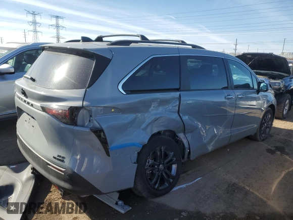 2024 Toyota Sienna LE with VIN 5TDCSKFC5RS123212, listed as a Copart auction lot 44034235 with 9,090 mi miles and Salvage Title. Bid and sale history available at carsss.com. Image 3.