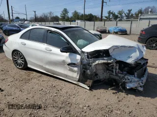 2018 Mercedes-Benz C 43 AMG with VIN 55SWF6EB6JU247434, listed as a Copart auction lot 48540115 with Not Provided miles and Salvage Title. Bid and sale history available at carsss.com. Image 4.