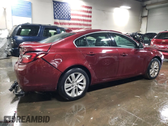 2016 Buick Regal Premium II with VIN 2G4GS5GX4G9156997, listed as a Copart auction lot 50136825 with 54,115 mi miles and Salvage Title. Bid and sale history available at carsss.com. Image 3.