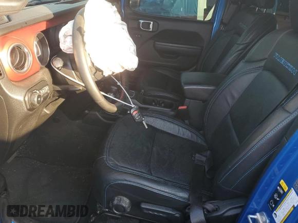 2022 Jeep Wrangler Unlimited Rubicon with VIN 1C4HJXFG8NW106102, listed as a Copart auction lot 77374814 with 45,546 mi miles and Salvage title. Bid and sale history available at DreamBid. Image 7.