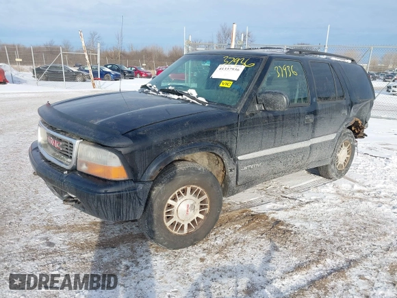 1999 GMC Jimmy SLE with VIN 1GKDT13W5X2520020, listed as a IAAI auction lot 41337936 with 277,615 mi miles. Bid and sale history available at carsss.com. Image 17.
