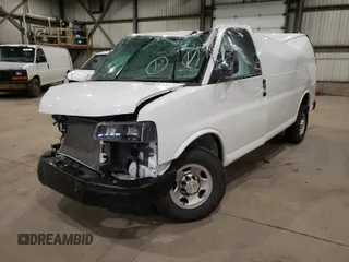 2020 Chevrolet Express Cargo Van with VIN 1GCWGAFP6L1179269, listed as a Copart auction lot 88147615 with 42,377 mi miles and Non Repairable. Bid and sale history available at carsss.com. Image 2.