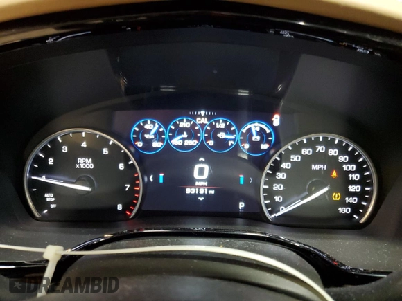 2017 Cadillac XT5 Platinum AWD with VIN 1GYKNFRS2HZ127285, listed as a Copart auction lot 83945154 with 93,191 mi miles and Salvage Title. Bid and sale history available at carsss.com. Image 9.