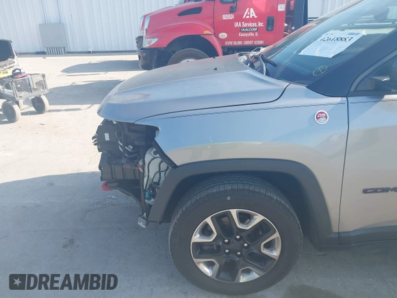 2017 Jeep Compass Trailhawk with VIN 3C4NJDDB3HT624492, listed as a IAAI auction lot 42618883 with 105,140 mi miles and . Bid and sale history available at DreamBid. Image 6.