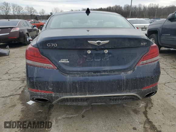 2019 Genesis G70 3.3T Advanced with VIN KMTG34LE5KU034162, listed as a Copart auction lot 46325915 with 76,555 mi miles and Salvage Title. Bid and sale history available at carsss.com. Image 6.