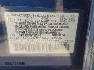 2019 Nissan Sentra SV with VIN 3N1AB7AP7KY365886, listed as a Copart auction lot 53853435 with 49,454 mi miles and Salvage Title. Bid and sale history available at carsss.com. Image 12.