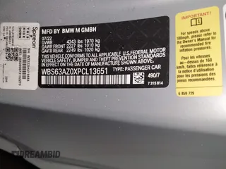 2023 BMW 4 Series z VIN WBS63AZ0XPCL13651, wystawiony jako IAAI lot #41312101 z przebiegiem Nie podano mil oraz . Historia ofert i sprzedaży dostępna na DreamBid. Obrazek 9.