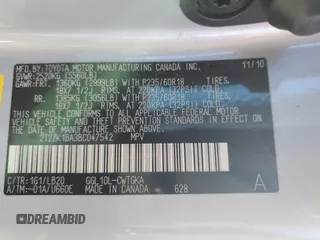 2011 Lexus RX 350 с VIN 2T2ZK1BA3BC047542, выставлен на аукционе Copart как лот 80973584 с пробегом 76 738 миль миль и Списание • Salvage title. История ставок и продаж доступна на DreamBid. Изображение 13.