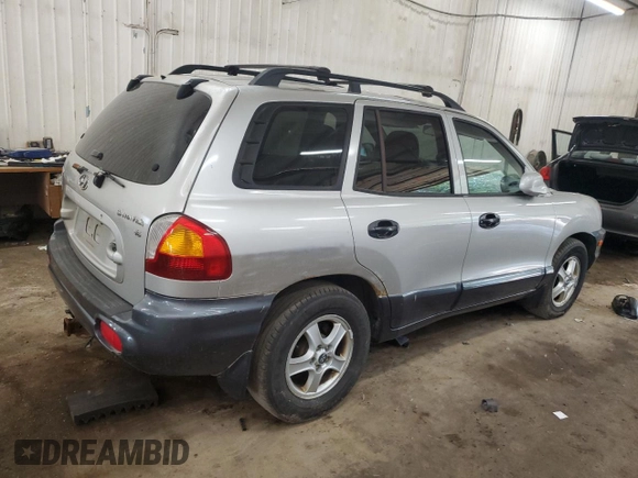 2004 Hyundai Santa Fe GLS with VIN KM8SC13D14U580633, listed as a Copart auction lot 61255995 with 207,212 mi miles and Clean title. Bid and sale history available at DreamBid. Image 3.