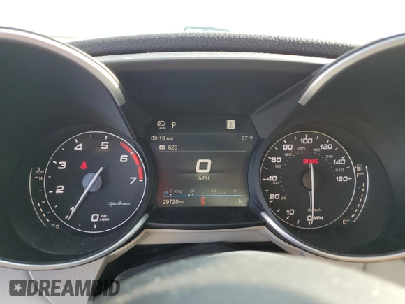 2021 Alfa Romeo Giulia Ti Sport with VIN ZARFAMBN4M7647771, listed as a Copart auction lot 63988035 with 29,720 mi miles and Salvage title. Bid and sale history available at DreamBid. Image 9.