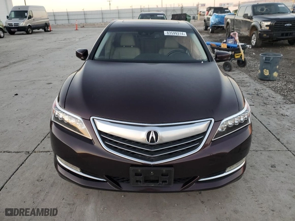 2014 Acura RLX Tech Pkg with VIN JH4KC1F51EC006225, listed as a Copart auction lot 48402475 with 162,645 mi miles and Salvage Title. Bid and sale history available at carsss.com. Image 5.