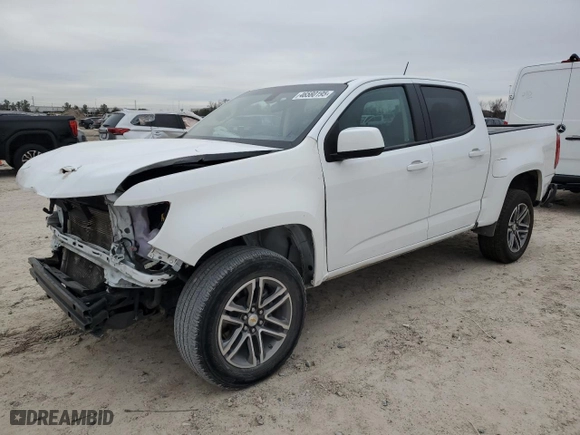 2022 Chevrolet Colorado 2WD Work Truck with VIN 1GCGSBEN9N1150506, listed as a Copart auction lot 46580195 with 43,610 mi miles and Salvage Title. Bid and sale history available at carsss.com. Image 1.