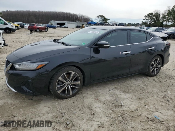 2020 Nissan Maxima SV with VIN 1N4AA6CV5LC362944, listed as a Copart auction lot 47292135 with 108,128 mi miles and Salvage Title. Bid and sale history available at carsss.com. Image 1.