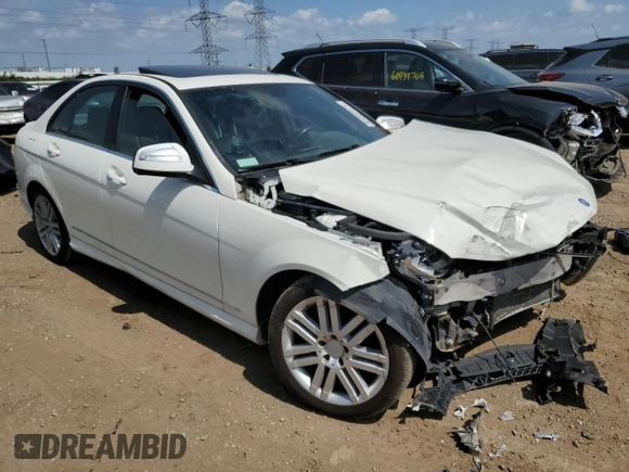 2008 Mercedes-Benz C 300 Sport with VIN WDDGF81X08F125067, listed as a Copart auction lot 61255975 with Not provided miles and Salvage title. Bid and sale history available at DreamBid. Image 4.